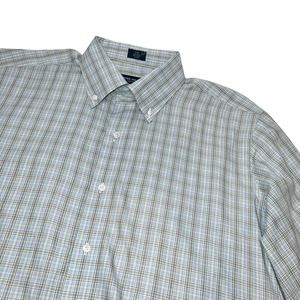 Peter Millar Collection Mens Blue Plaid Button Down Long Sleeve Size Large